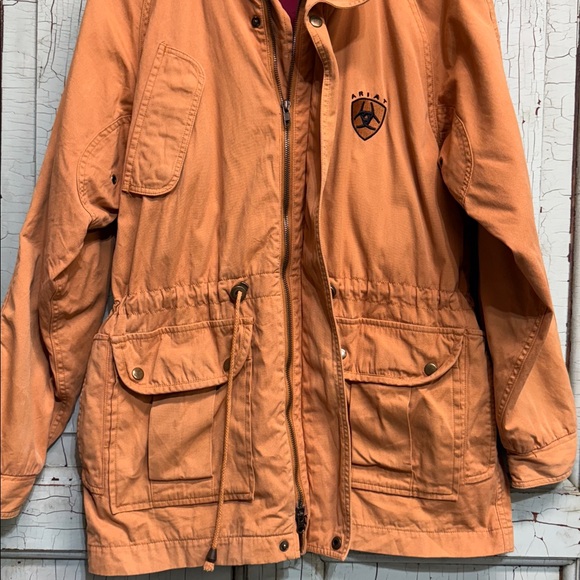 Ariat Tan Hooded Jacket with Logo - Picture 10 of 13